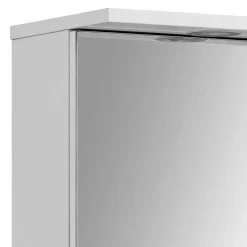 Outlet Wohnen 1-türiger Spiegelschrank fürs Bad in Weiß - Nuszaleva