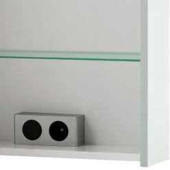 Outlet Wohnen 1-türiger Spiegelschrank fürs Bad in Weiß - Nuszaleva