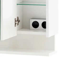 Outlet Wohnen 3-türiger Spiegelschrank mit Ablage - Asinaras
