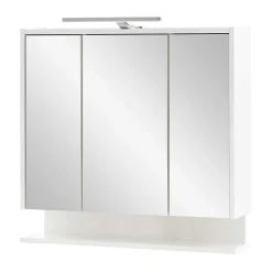 Outlet Wohnen 3-türiger Spiegelschrank mit Ablage - Asinaras