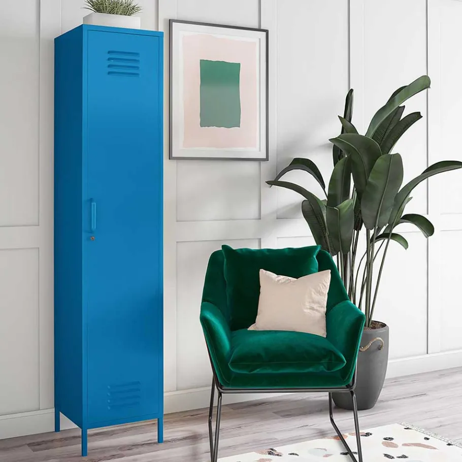 New Wohnen 1-türiger Spindschrank in Blau - Datinel