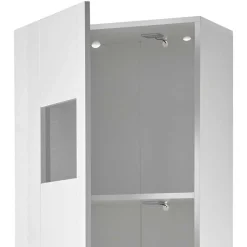New Wohnen 1-türiger Vitrinenschrank in Weiß Hochglanz - Timmona