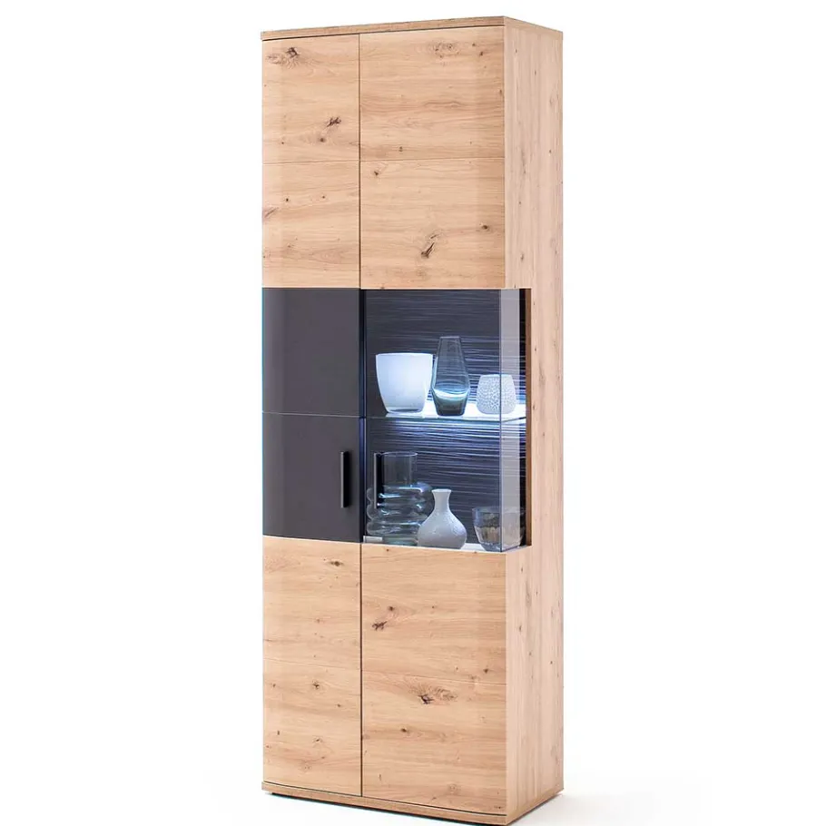 Wohnen 2-türiger Vitrinenschrank modern - Vecenda