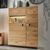 Wohnen 2-türiger Wohnzimmerschrank mit LED Beleuchtung - Xeddos