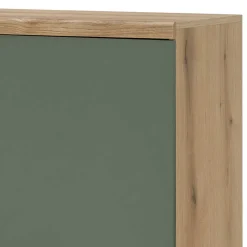 Best Wohnen 4-türiges Highboard in Graugrün und Wildeiche - Oliva