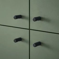 Best Wohnen 4-türiges Highboard in Graugrün und Wildeiche - Oliva