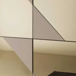 New Wohnen 4-türiges Highboard mit Spiegelglas in Bronze - Razepta