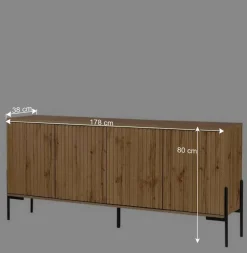 Best Wohnen 4-türiges Sideboard im Skandi Design - Elastian