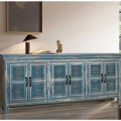 Hot Wohnen 6-türiges Sideboard in Blau - Enrossino