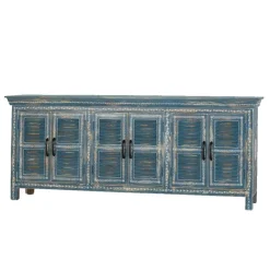 Hot Wohnen 6-türiges Sideboard in Blau - Enrossino