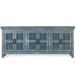 Hot Wohnen 6-türiges Sideboard in Blau - Enrossino
