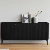 Best Wohnen 3-türiges Sideboard in Schwarz - Hemorian
