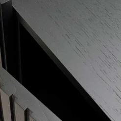 Best Wohnen 3-türiges Sideboard in Schwarz - Hemorian