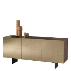 New Wohnen 3-türiges Sideboard mit Spiegel Front Bronze - Imarena