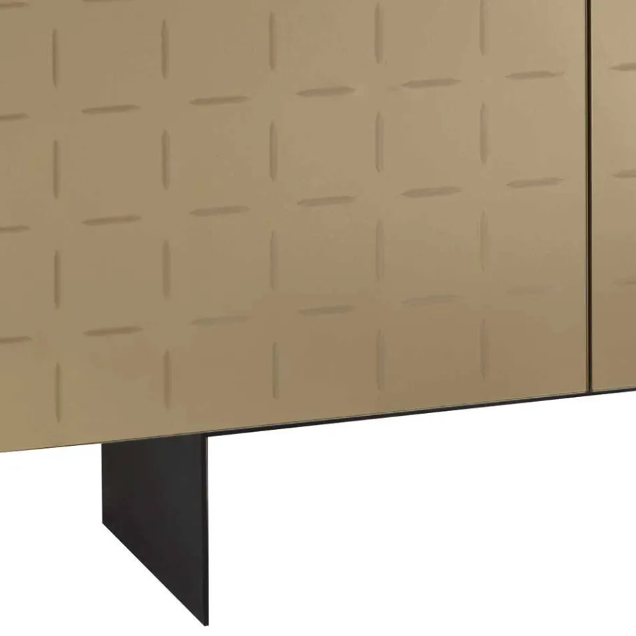 New Wohnen 3-türiges Sideboard mit Spiegel Front Bronze - Imarena