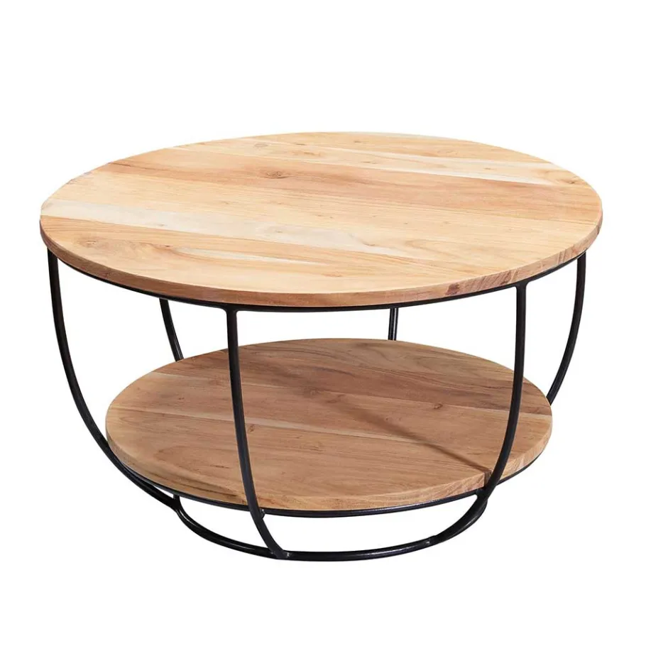 Outlet Wohnen Trommelform Couchtisch mit offenem Gestell - Mojito