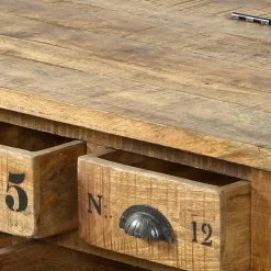 Outlet Wohnen Truhen-Couchtisch Indri aus Mango Massivholz