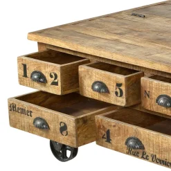 Outlet Wohnen Truhen-Couchtisch Indri aus Mango Massivholz