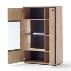 New Wohnen TV Anbauwand in Eicheoptik - Nikdus (vierteilig)
