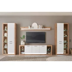 Clearance Wohnen TV Anbauwand Set - Adejano (vierteilig)