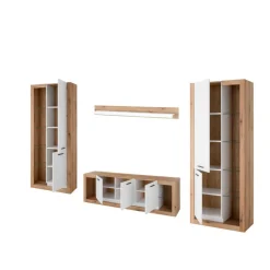 Clearance Wohnen TV Anbauwand Set - Adejano (vierteilig)