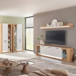 Clearance Wohnen TV Anbauwand Set - Adejano (vierteilig)