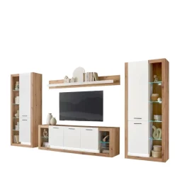 Clearance Wohnen TV Anbauwand Set - Adejano (vierteilig)