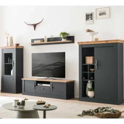 Sale Wohnen TV Anbauwand Wohnzimmermöbel Set - Lionel (vierteilig)