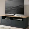 Discount Wohnen TV Bank mit zwei Schubladen & Fächern - Lionel