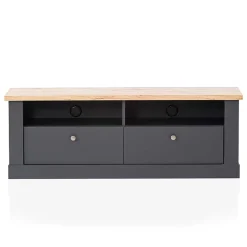 Discount Wohnen TV Bank mit zwei Schubladen & Fächern - Lionel