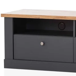 Discount Wohnen TV Bank mit zwei Schubladen & Fächern - Lionel