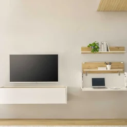 Best Wohnen TV Board & Regal & Sekretär hängend - Nonessia (dreiteilig)