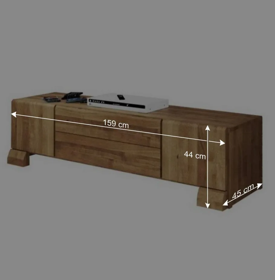 Hot Wohnen TV Board Vaskov aus Wildeiche Massivholz