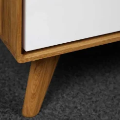 Discount Wohnen TV Element Lowboard in Weiß & Natur - Diesta
