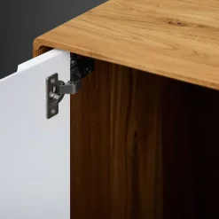 Discount Wohnen TV Element Lowboard in Weiß & Natur - Diesta