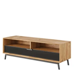 New Wohnen TV Lowboard aus Eiche und Metall - Fabiella