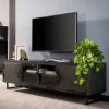 Best Wohnen TV Lowboard aus Metall & Glas - Brayden