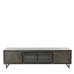 Best Wohnen TV Lowboard aus Metall & Glas - Brayden