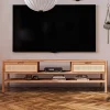 Hot Wohnen TV Lowboard aus Wildbuche & Rattan - Indrya