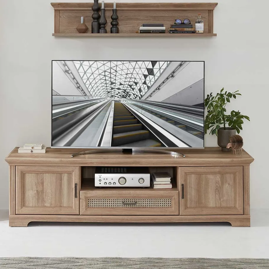 Online Wohnen TV Lowboard in Eiche Holzoptik - Barack