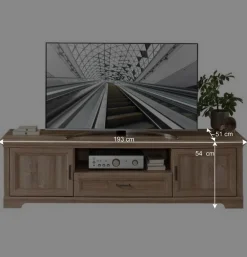 Online Wohnen TV Lowboard in Eiche Holzoptik - Barack