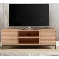 Sale Wohnen TV Lowboard in Eiche Holzdekor - Lunira