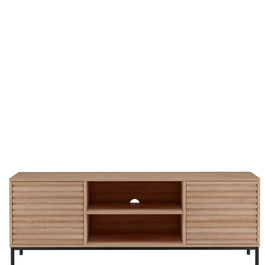 Sale Wohnen TV Lowboard in Eiche Holzdekor - Lunira