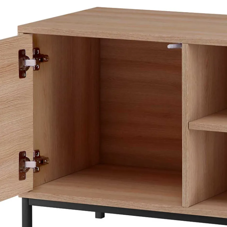 Sale Wohnen TV Lowboard in Eiche Holzdekor - Lunira