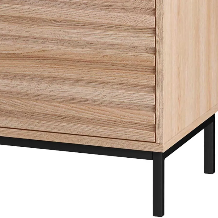Sale Wohnen TV Lowboard in Eiche Holzdekor - Lunira