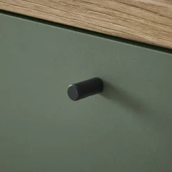 Discount Wohnen TV Lowboard in Graugrün und Wildeiche - Oliva