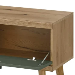 Discount Wohnen TV Lowboard in Graugrün und Wildeiche - Oliva