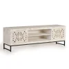 Best Wohnen TV Lowboard in Mangoholz White Wash - Fudorus