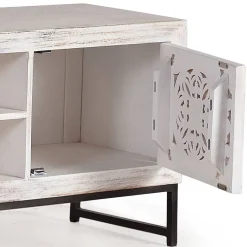 Best Wohnen TV Lowboard in Mangoholz White Wash - Fudorus