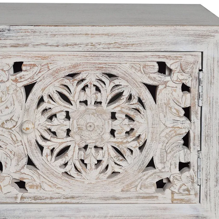 Best Wohnen TV Lowboard in Mangoholz White Wash - Fudorus